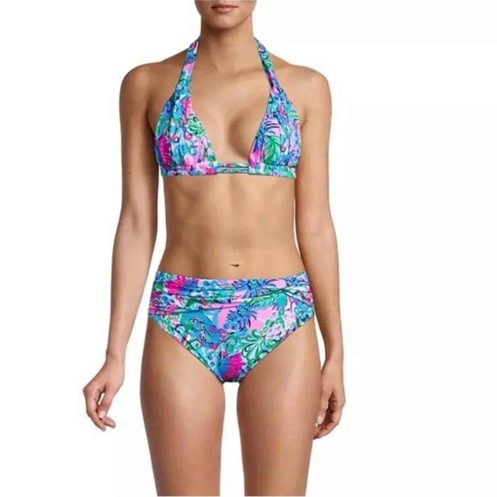 Lilly Pulitzer Pink and Blue Floral Bikini - Picture 16 of 16